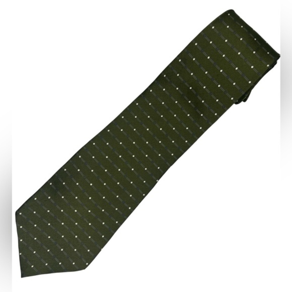 George Machado 100% Silk Olive Green Men's Necktie